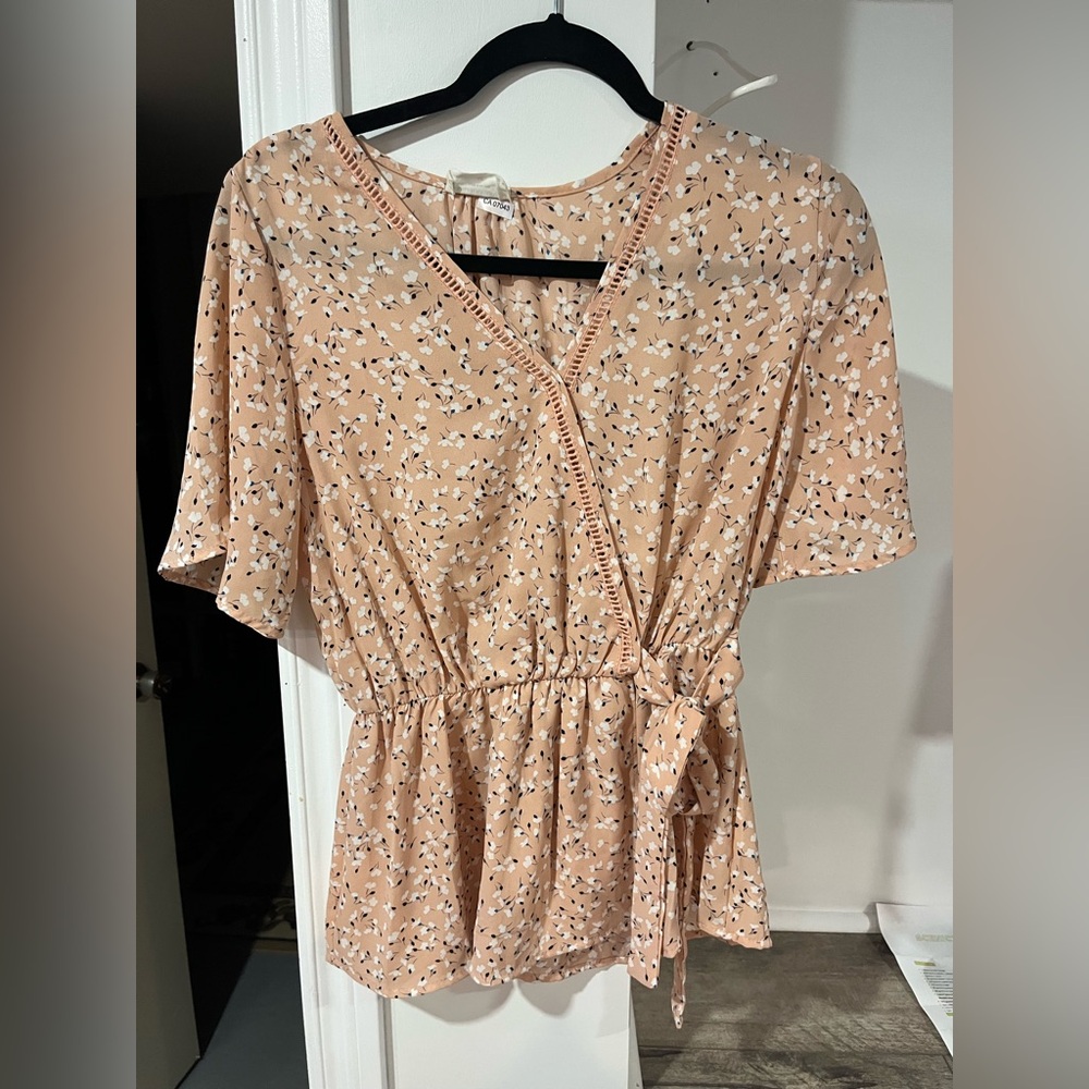 Floral Wrap Top